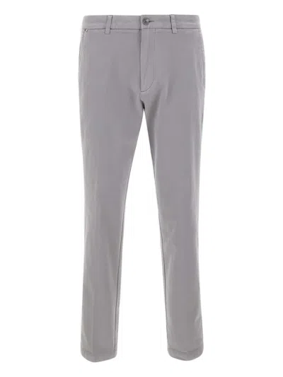 Hugo Boss Logo-patch Welt-pocket Trousers In Gray