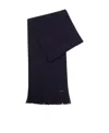 Hugo Boss Raschel-knit Scarf In Virgin Wool In Burgundy