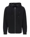 Hugo Boss Logo-patch Zipped Drawstring Hoodie In Black