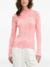 Hugo Boss Logo-pattern Long-sleeve Sweater In Pink
