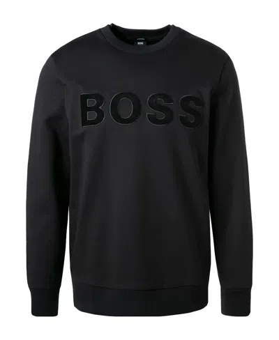 HUGO BOSS LOGO PATTERN PULLOVER SWEATER