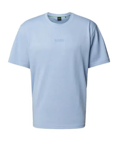 Hugo Boss Logo Pattern T-shirt In Blue