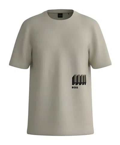 Hugo Boss Logo Pattern T-shirt In Nude