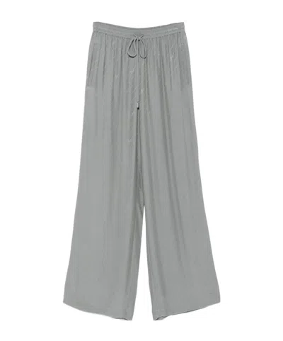 Hugo Boss Logo-patterned Drawstring Trousers In Gray