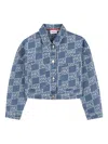 Hugo Boss Logo-patterned Jacket In Blue