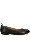 Hugo Boss Ballerina Flats In Leather With Branded Stud In Black