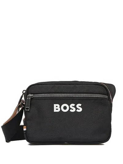 Hugo Boss Logo-plaque Belt Bag In Black