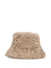Hugo Boss Logo-plaque Bucket Hat In Neutral