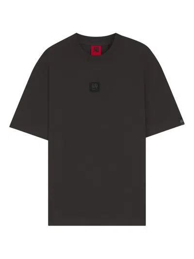 Hugo Boss Logo-plaque Crew-neck T-shirt In Black