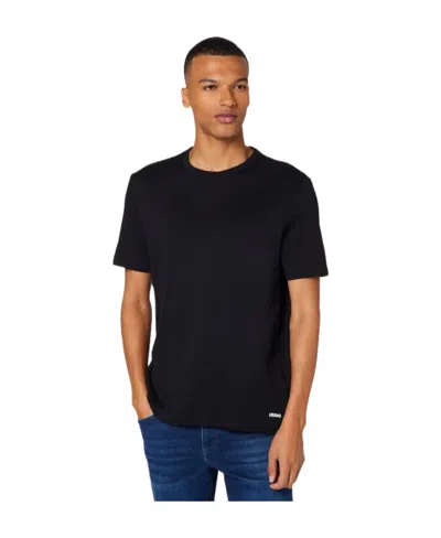 Hugo Boss Logo-plaque Crew-neck T-shirt In Black