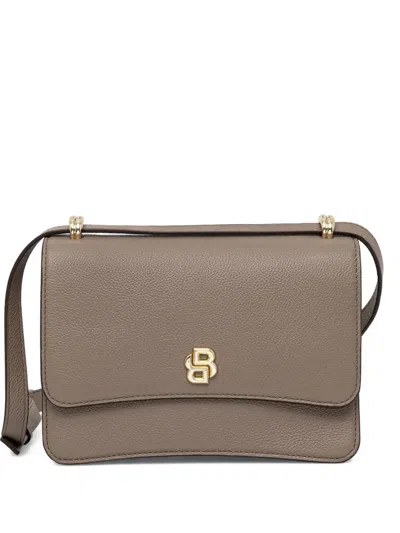 Hugo Boss Logo-plaque Crossbody Bag In Brown