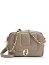 Hugo Boss Quilted Crossbody Bag With Double B Monogram Hardware In Brown