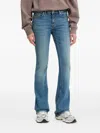 Hugo Boss Logo-plaque Flare Jeans In Blue