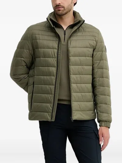 Hugo Boss Logo-plaque Half-zip Sweatshirt In Green