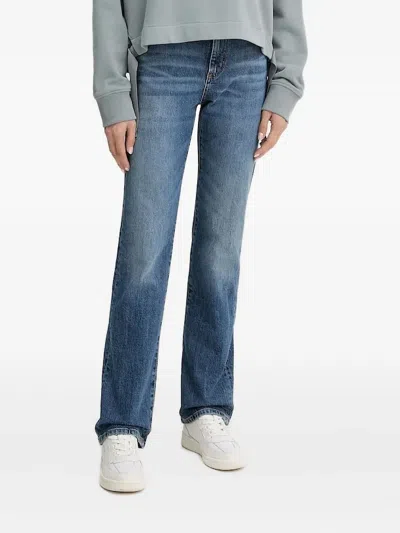 Hugo Boss Logo-plaque Jeans In Blue