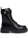Hugo Boss Black Double B Monogram Boots In Black