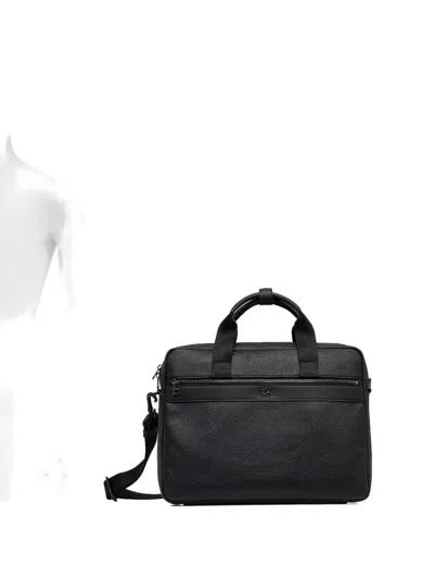 Hugo Boss Logo-plaque Laptop Bag In Black