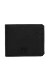 Hugo Boss Logo-plaque Leather Cardholder In Black