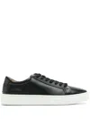 Hugo Boss Gary Tenn Mens Leather Low-top Trainers With Branded Lace Loop Nos In Dark Blue 401