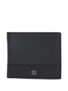 Hugo Boss Logo-plaque Leather Wallet In Black