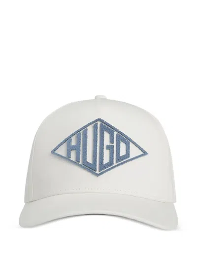 Hugo Boss Logo-plaque Marsel-geo Cap In White