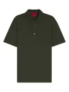 Hugo Boss Interlock-cotton Polo Shirt With Stacked Logo In Green