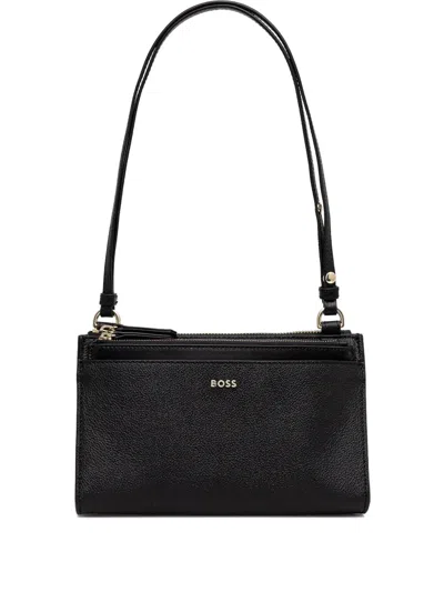 Hugo Boss Logo-plaque Shoulder Bag In Black