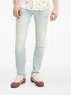 Hugo Boss Logo-plaque Slim-fit Jeans In Blue
