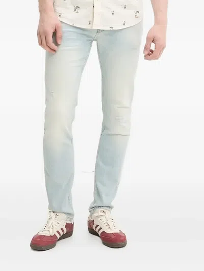 Hugo Boss Logo-plaque Slim-fit Jeans In Blue