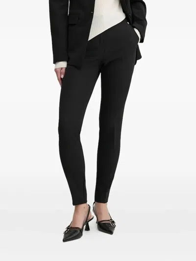 Hugo Boss Logo-plaque Tailored Trousers In Black