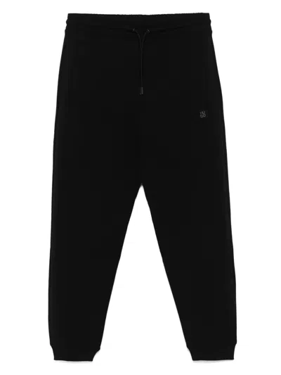 Hugo Boss Logo-plaque Track Pants In Black