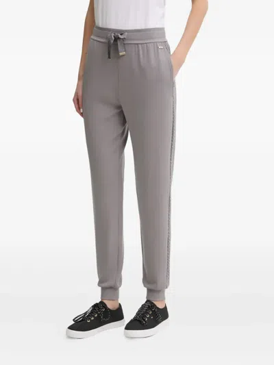 Hugo Boss Logo-plaque Track Pants In Gray
