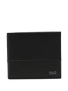 Hugo Boss Logo-plaque Wallet In Black