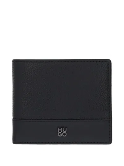 Hugo Boss Logo-plaque Wallet In Black
