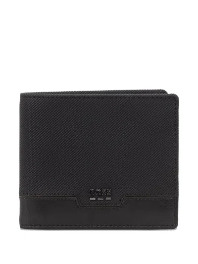 Hugo Boss Logo-plaque Wallet In Black