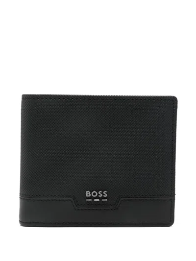 Hugo Boss Logo-plaque Wallet In Black