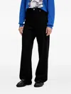 Hugo Boss Logo-plaque Wide-leg Jeans In Black