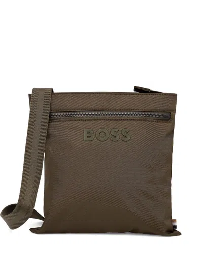 Hugo Boss Logo-plaque Zip-fastening Belt Bag In Green