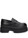 Hugo Boss Logo Platform Loafers In Black