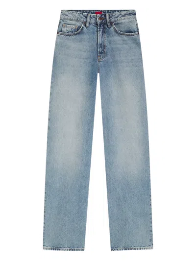 Hugo Boss Logo-pocket Jeans In Blue