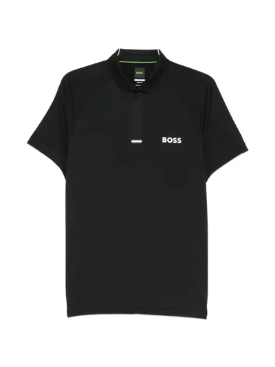 Hugo Boss Logo Polo Shirt In Black