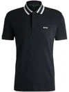Hugo Boss Boss Boss 50506193 Man Blue T Shirts And Polos In Dark Blue