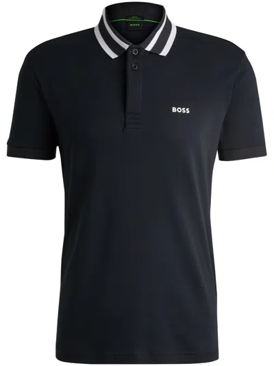 Hugo Boss Boss Boss 50506193 Man Blue T Shirts And Polos In Dark Blue