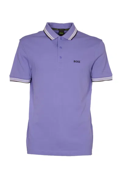 Hugo Boss Logo Polo Shirt In Light Pastel Purple