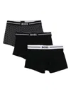 Hugo Boss Logo-print Boxers (set Of Three) In Multi
