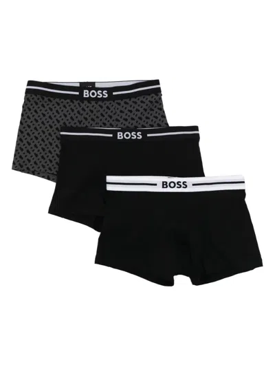 Hugo Boss Logo-print Boxers (set Of Three) In Multi