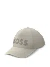 Hugo Boss Logo-print Cap In Gray