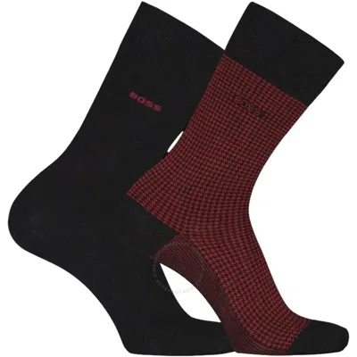 Hugo Boss Logo-print Cotton-blend Socks In Grey