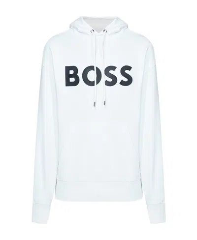 HUGO BOSS BOSS HUGO BOSS LOGO PRINTED DRAWSTRING HOODIE