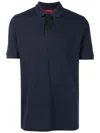 Hugo Boss Logo-print Cotton Polo Shirt In Blue